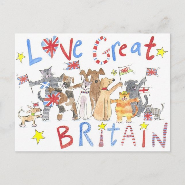 Ett underbart patriotiskt vykort (Framsida)