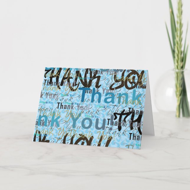 Ett underbart stort TACK Kort (Framsida)
