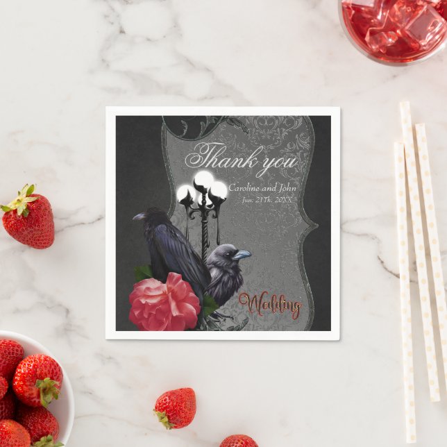 Ett unikt bröllop pappersservett (Insitu)