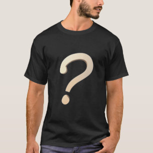 Ett unikt Guld-frågetecken T Shirt