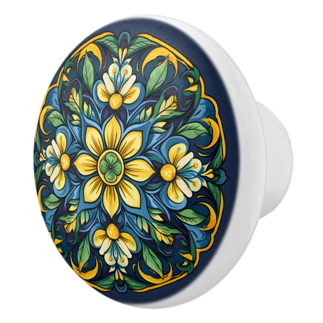 💛 💚 💙 ett unikt mästerverk i Azulejo Knopp (Höger)