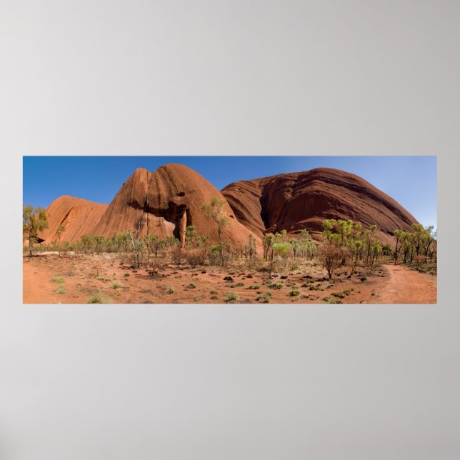 Ett unikt panorama från Uluru Ayers Sten Poster (Framsidan)
