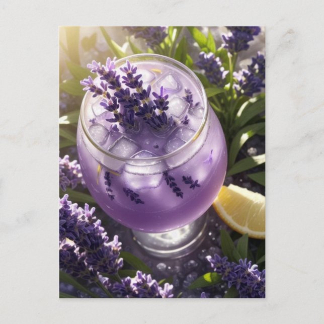 Ett uppdateringsglas av Lavender Lemonade-vykort Vykort (Framsida)