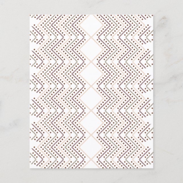 Ett upprepande geometriskt mönster med diamantform flygblad (Framsidan)