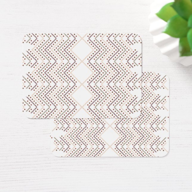 Ett upprepande geometriskt mönster med diamantform visitkort (Skivbord)