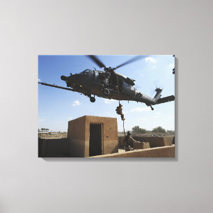 Ett US-flygvapen Pararescuemen Canvastryck
