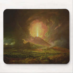 Ett utbrott av Vesuvius som ses från Portici Musmatta