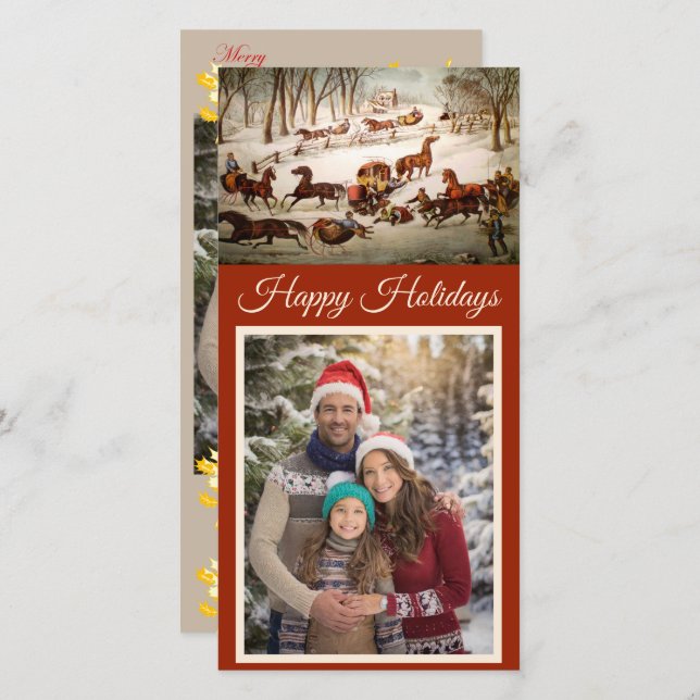 Ett utfall på Snö-jullokeret Julkort (Fram/baksida)