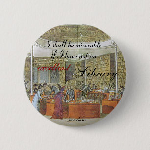 "Ett utmärkt bibliotek" noterbara Jane Austen Knapp