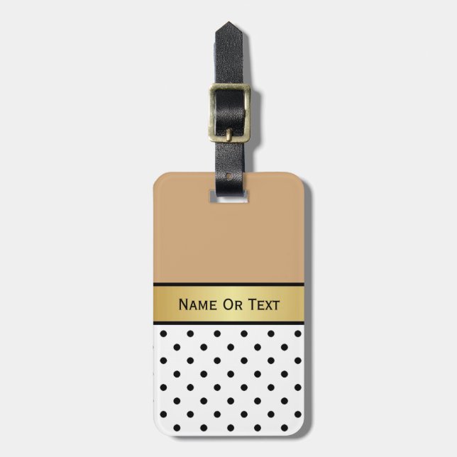 Ett utmärkt tillägg: Camel Brown, White Black Guld Bagagebricka (Vertikal Framsida)