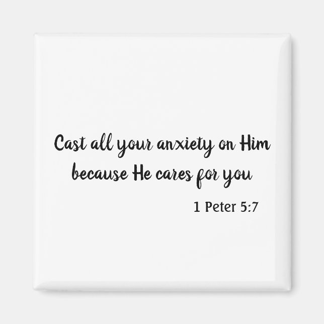 Ett vackert bibeluttryck om fred magnet (Framsidan)