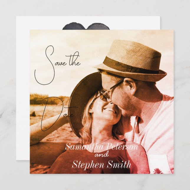 Ett vackert bild-datum. spara datumet (Fram/baksida)