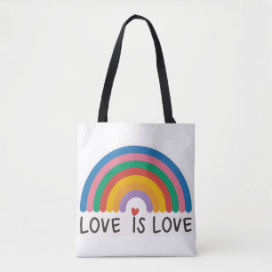 Ett vackert, enkelt, minimalt Kärlek är Pridet Kär Tygkasse