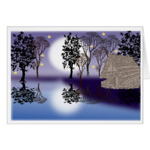 Ett vackert landskap. hälsningskort