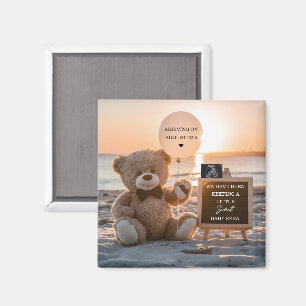 Ett vackert meddelande om digital gravid på strand magnet