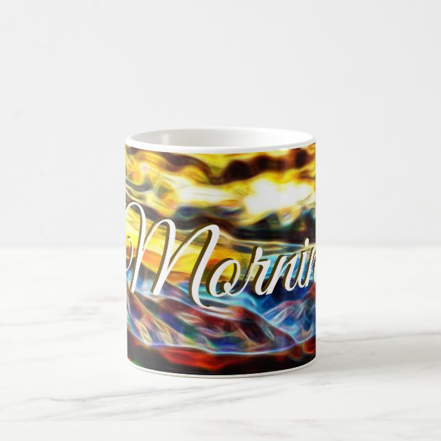 Ett vackert morgonkaffe kopp mugg (Center)