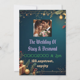 Ett vackert par av inbjudningskortet elegant bröll inbjudningar