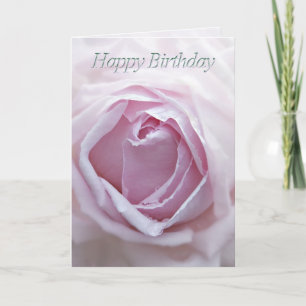 Ett vackert rosa ros födelsedagskort kort