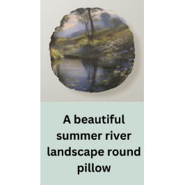 Ett vackert sommarflodlandskap underlägg papper rund