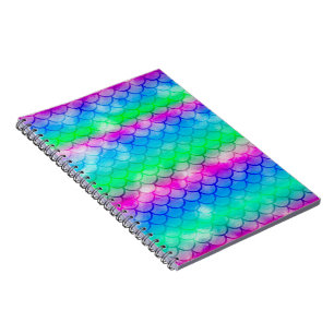 Ett vackert spektrum av sjöjungfru färg anteckningsbok