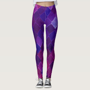 Ett vackert spektrum av sjöjungfru färg-balkar leggings