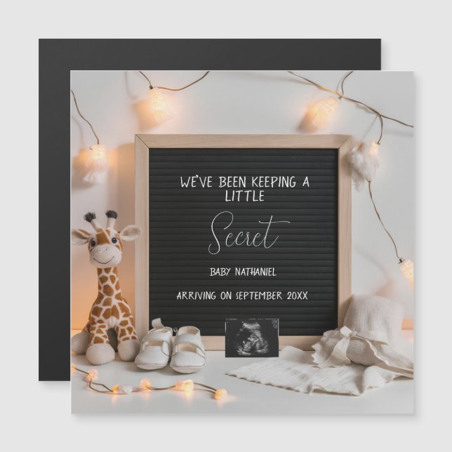 Ett vackert tillkännagivande av graviden sitta gir (Fram/baksida)