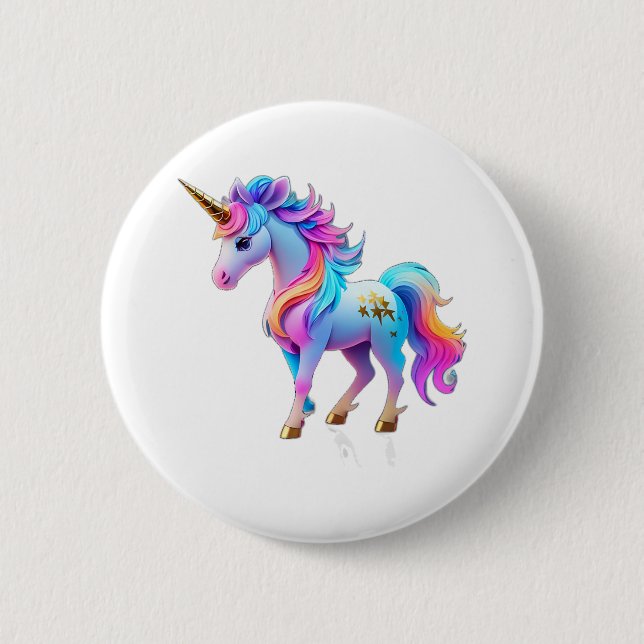 Ett vackert Unicorn-märke 1 Knapp (Framsida)