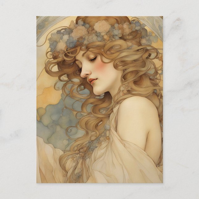 Ett vackert vykort på en kvinna (Framsida)