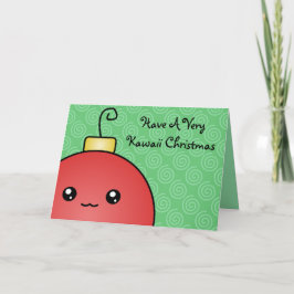 Ett väldigt Kawaii-julkort Helgkort