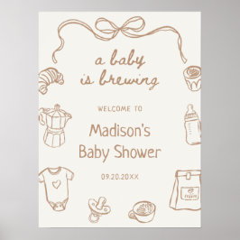Ett välkomnande av Hand plockade Baby Shower från  Poster