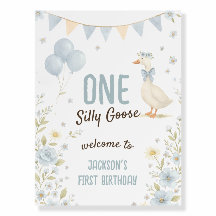 Ett välkomsttecken för Goose Boy First Birthday fr