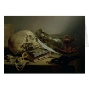 Ett Vanitas stilleben Hälsningskort
