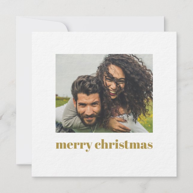 Ett vanligt foto-God jul-kort (Framsida)