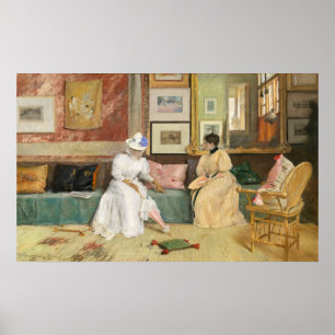 Ett vänligt samtal - William Chase Fine Art Poster