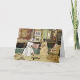 Ett vänligt samtal William Merritt Chase Kort