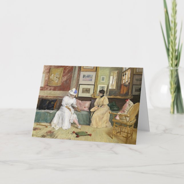 Ett vänligt samtal | William Merritt Chase Kort (Framsida)