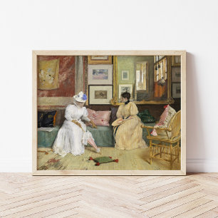 Ett vänligt samtal William Merritt Chase Poster
