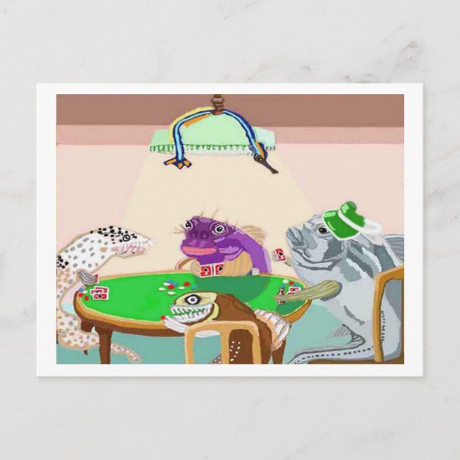 Ett vänligt spel för Blackjack Vykort (Framsida)