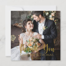 Ett vanligt tackkort för Bröllop i skript