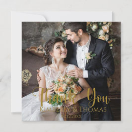 Ett vanligt tackkort för Bröllop i skript Tack Kort