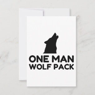Ett Varg Pack Tack Kort