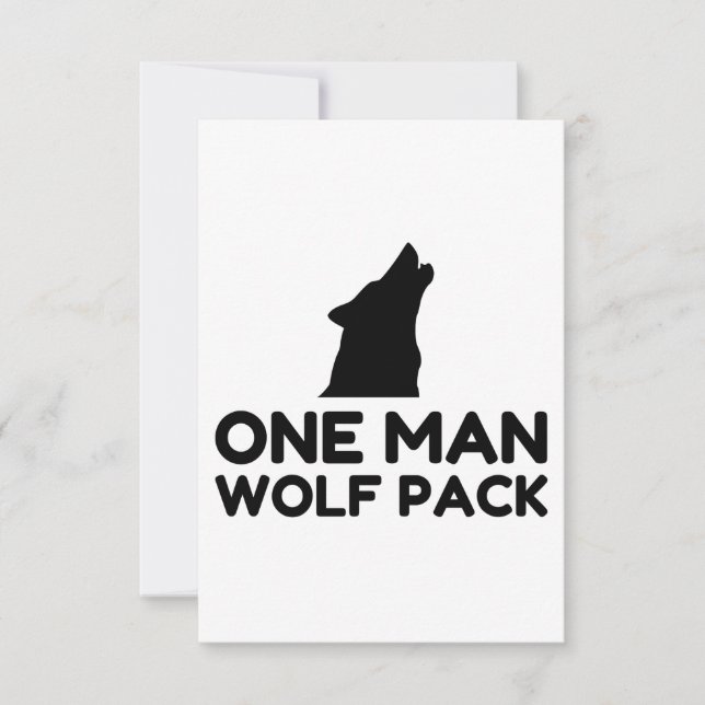 Ett Varg Pack Tack Kort (Framsida)