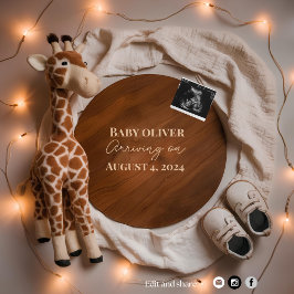 Ett varmt mysigt meddelande om giraffe-gravid inbjudningar
