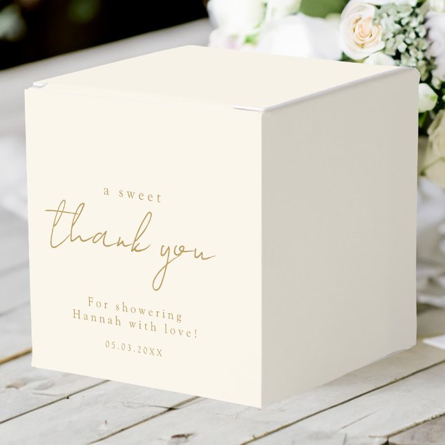 Ett varmt tack! Minimal, lyx, möhippa Presentaskar (A sweet thank you! Minimal, luxury, bridal shower Favor Boxes)