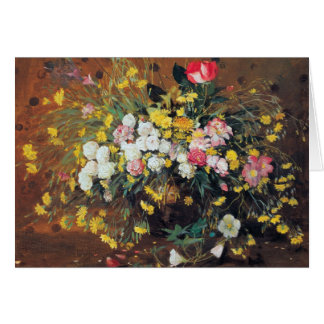 Ett vas med blommor-kort hälsningskort