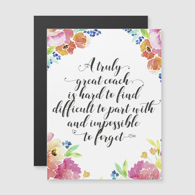 Ett verkligt underbart buscitattecken Coach tack f (Fram/baksida)