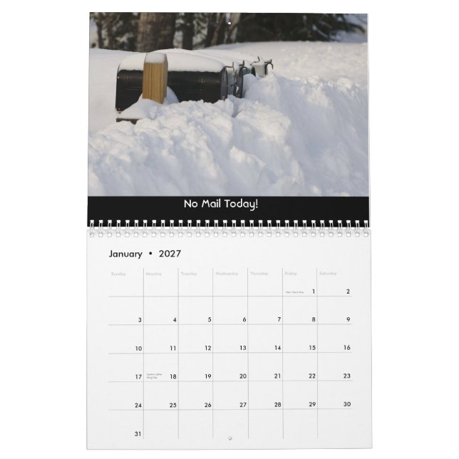 Ett Vermont år Kalender (Jan 2027)