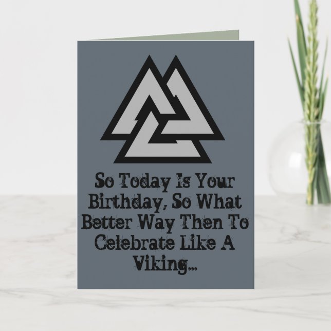 ETT VIKANDE BIRTHDAY-KORT!! KORT (Framsida)