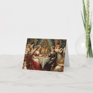 Ett Viktorianskt julklapp med Helgdag Helgkort