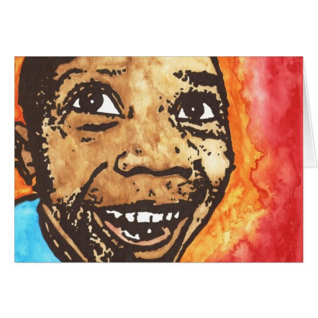 Ett vilket leende! hälsningskort (Framsidan Horizontal)